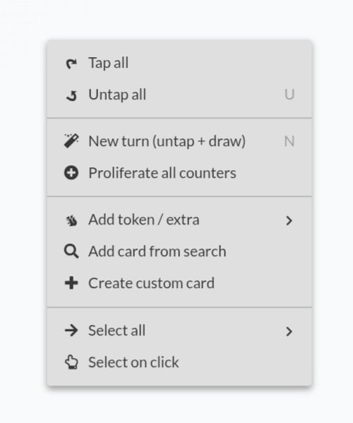 A screenshot of game actions in the general play area.