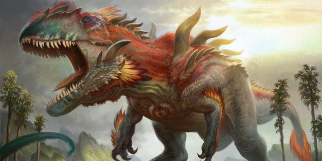 Background image for Building a Dinosaur Typal Deck with Gishath, Sun's Avatar