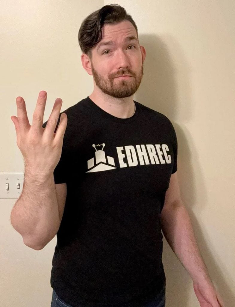 EDHREC shirt modeled by Joey Shultz