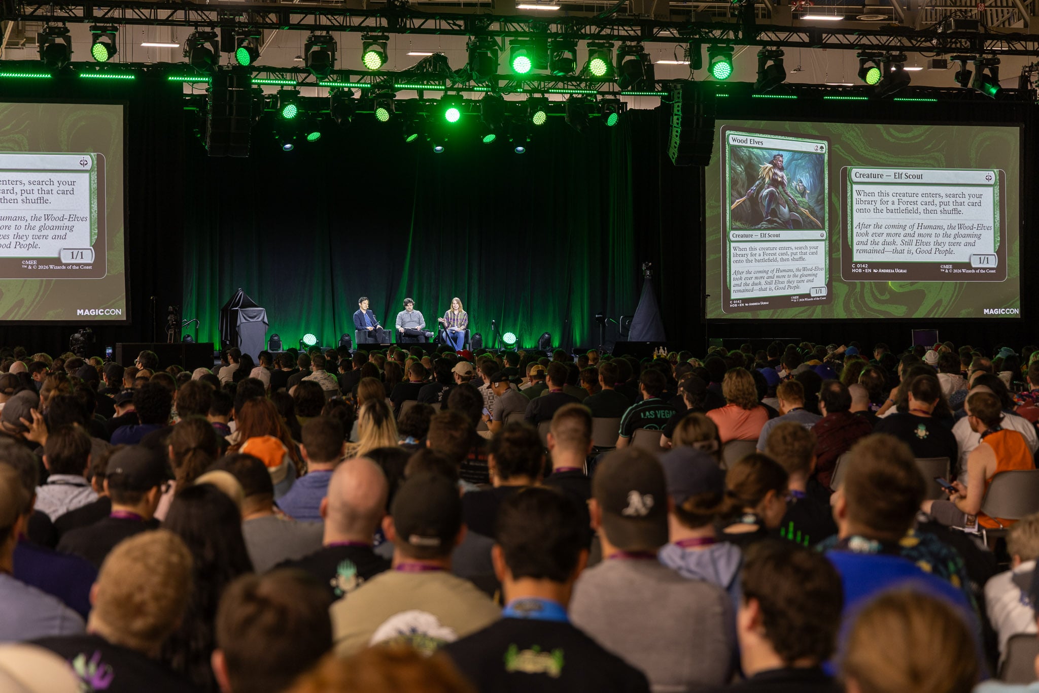 Thousands visited the Mana Stage to get the scoop on new sets from their designers.