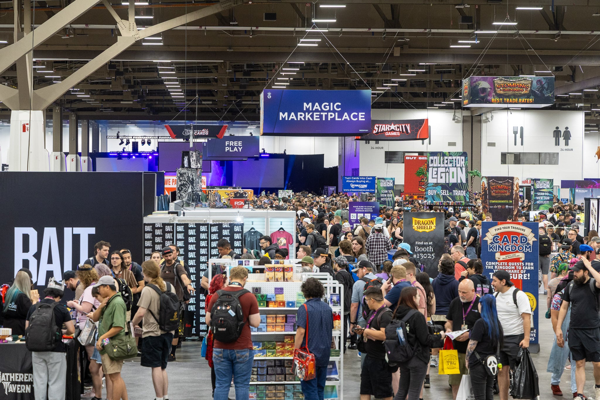 Vendor booths in the Magic Marketplace area were inundated from the moment the doors opened.