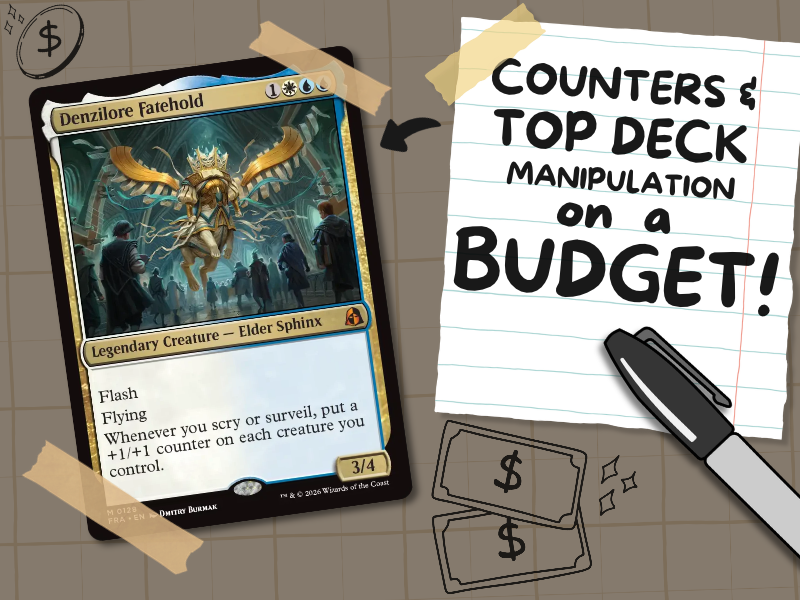Background image for Denzilore Fatehold | Azorius +1/+1 Counters, Scry & Surveil on a Budget