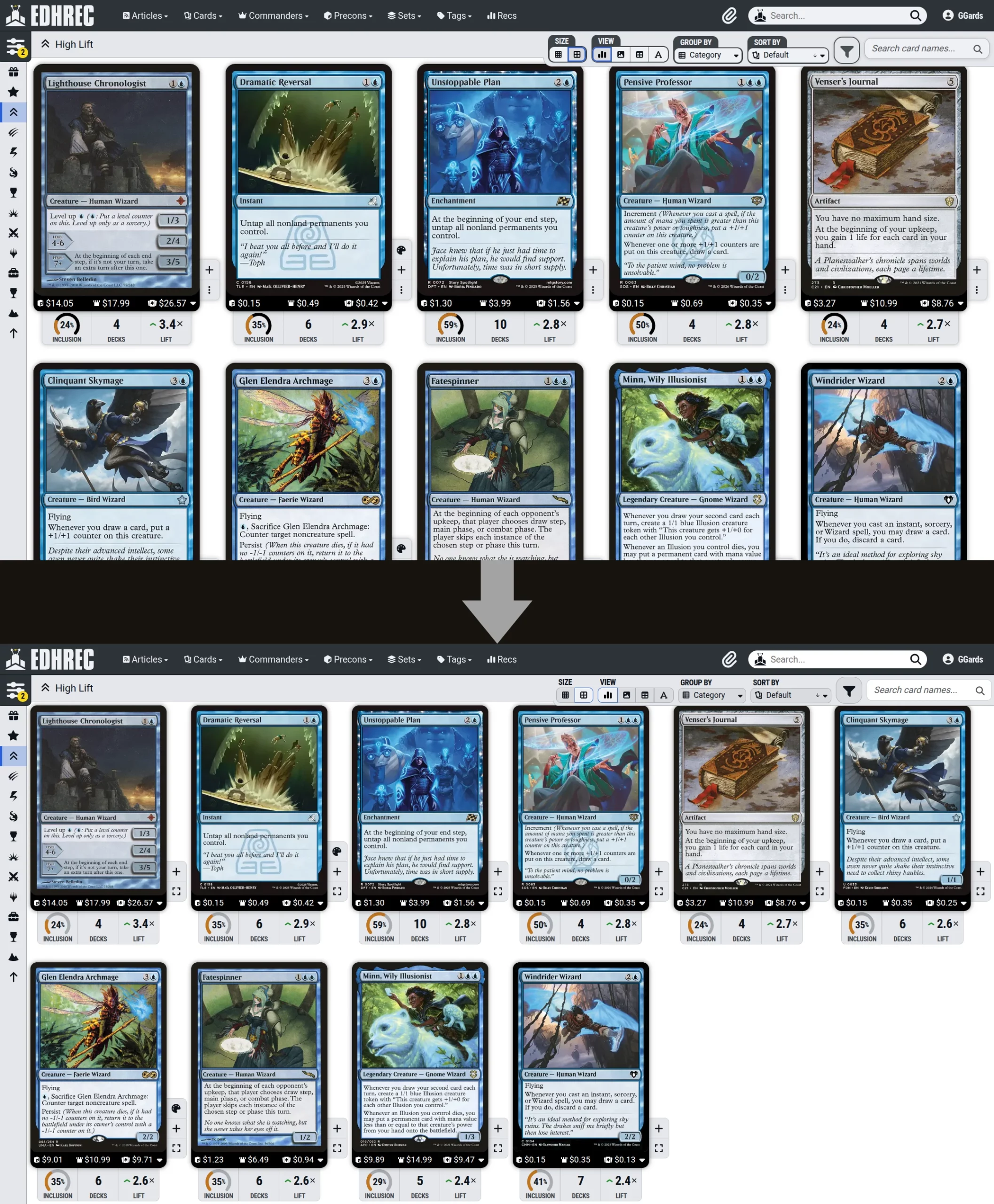 Redesign: Card Size Changes